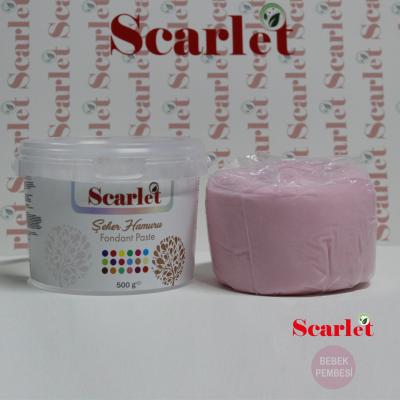 SCARLET AÇIK PEMBE ŞEKER HAMURU (500 GR)