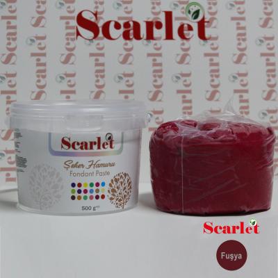 SCARLET FUŞYA ŞEKER HAMURU (500 GR)