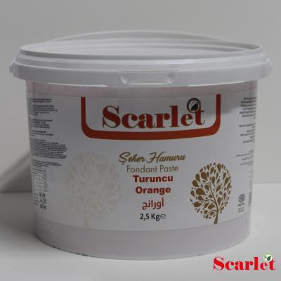 SCARLET TURUNCU ŞEKER HAMURU (2,5 KG)