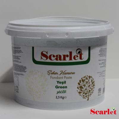 SCARLET YEŞİL ŞEKER HAMURU ( 2,5 KG)