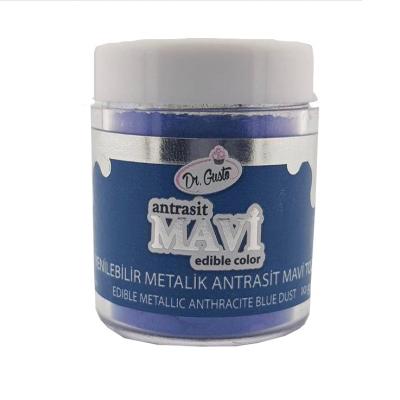 Yenilebilen Metalik Antrasit Mavi Toz Gıda Boyası 10 gr