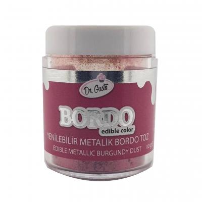 Yenilebilir Metalik Bordo Toz Gıda Boyası  10 Gr