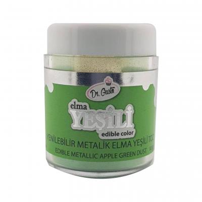 Yenilebilir Metalik Elma Yeşili Toz Gıda Boyası  10 Gr