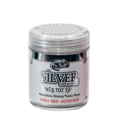 Yenilebilir Metalik Gümüş Toz Gıda Boyası 10 Gr
