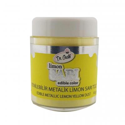 Yenilebilir Metalik Limon Sarısı Toz Gıda Boyası  10 Gr