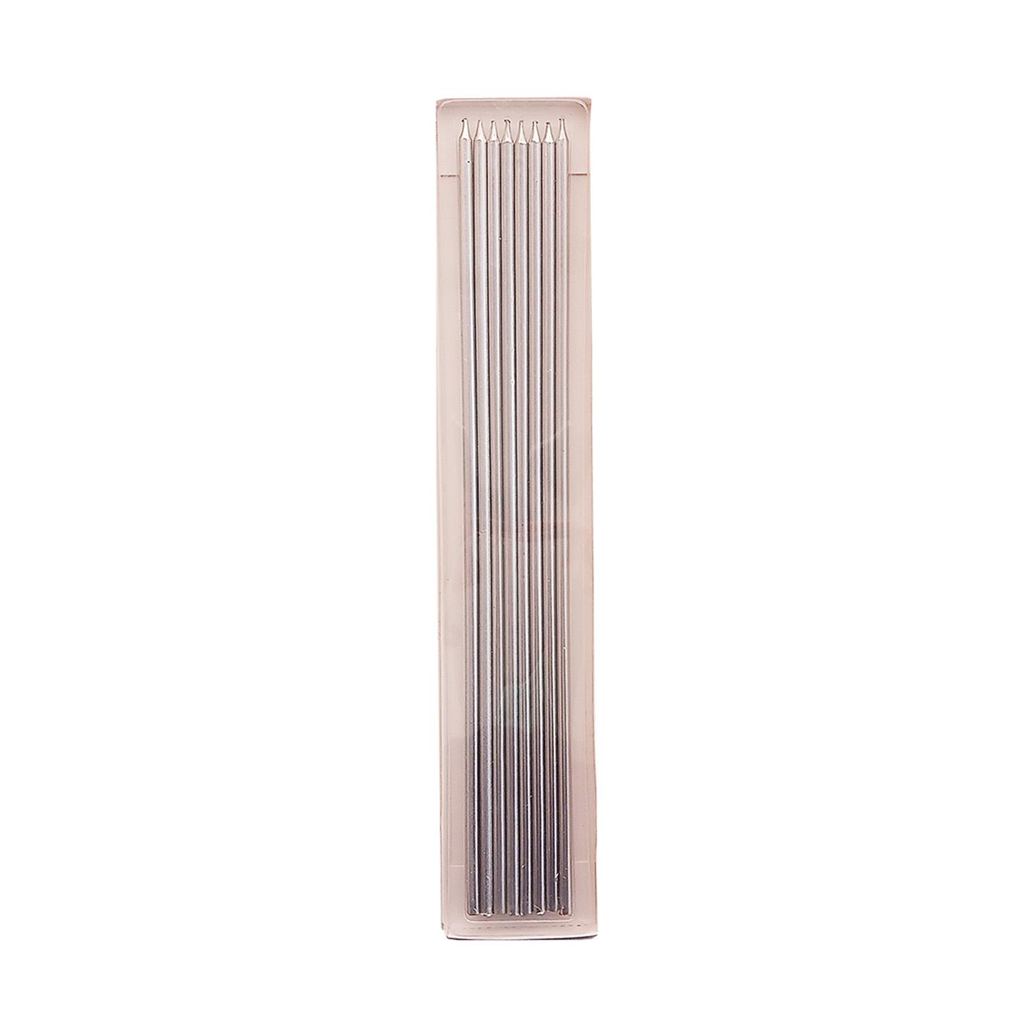 30 Cm Gümüş Mum