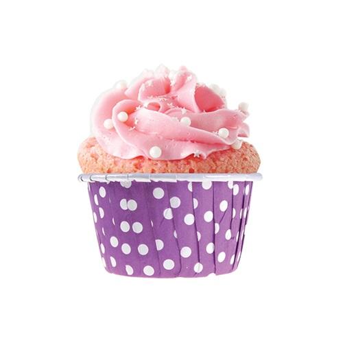 Mor Puanlı Muffin Kek Kapsülü 25'Li