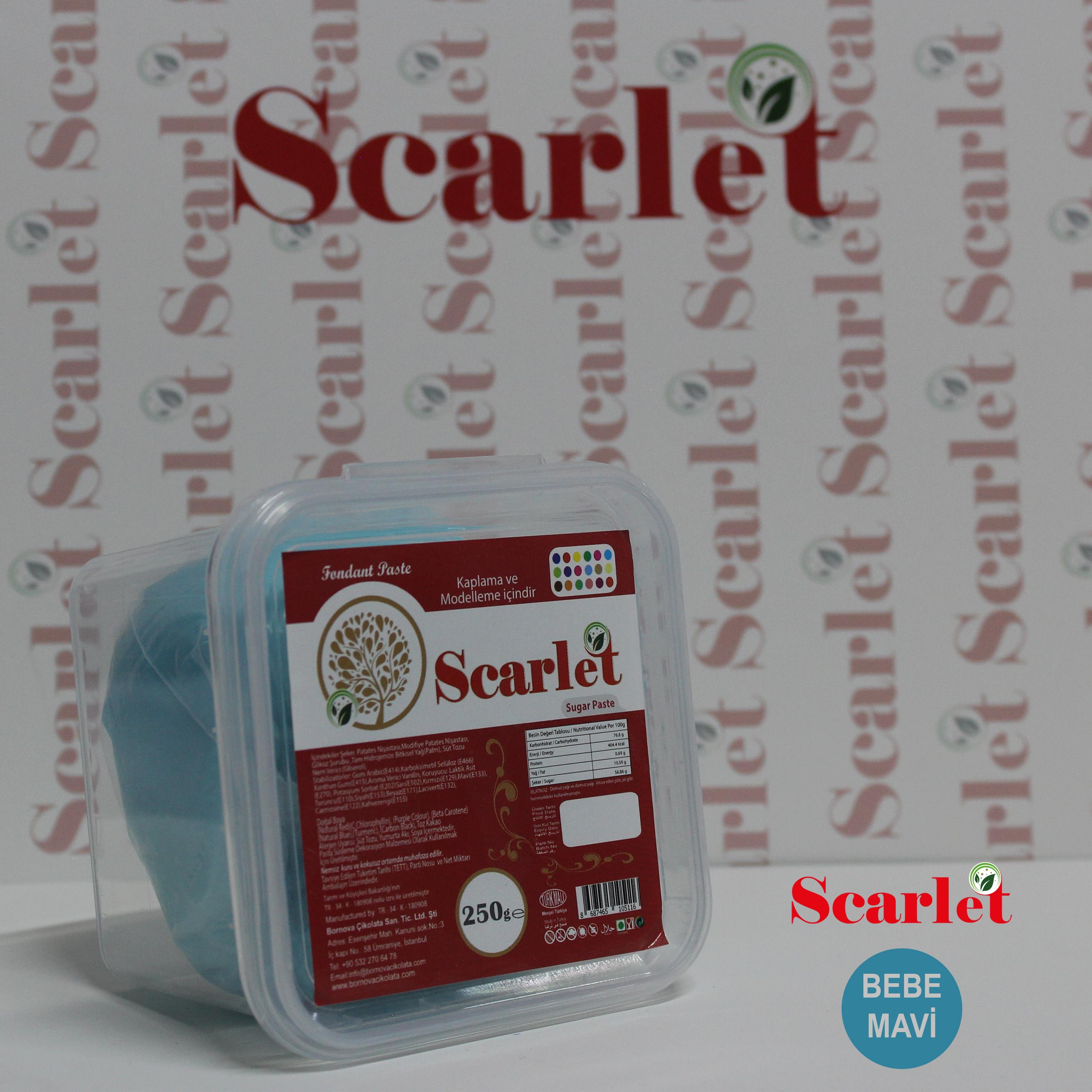 SCARLET AÇIK MAVİ ŞEKER HAMURU (250 GR)