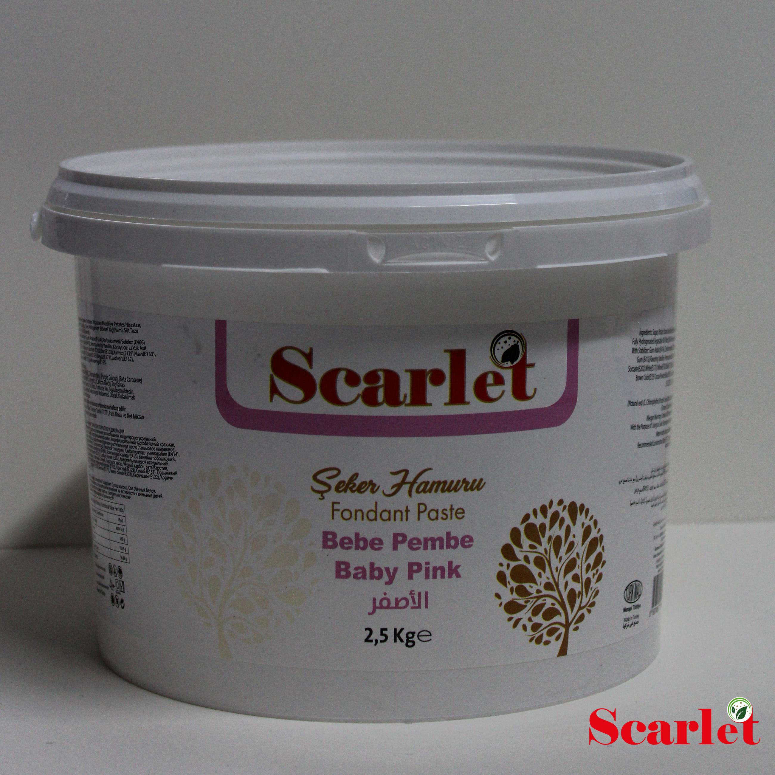 SCARLET BEBEK PEMBE ŞEKER HAMURU ( 2,5 KG)