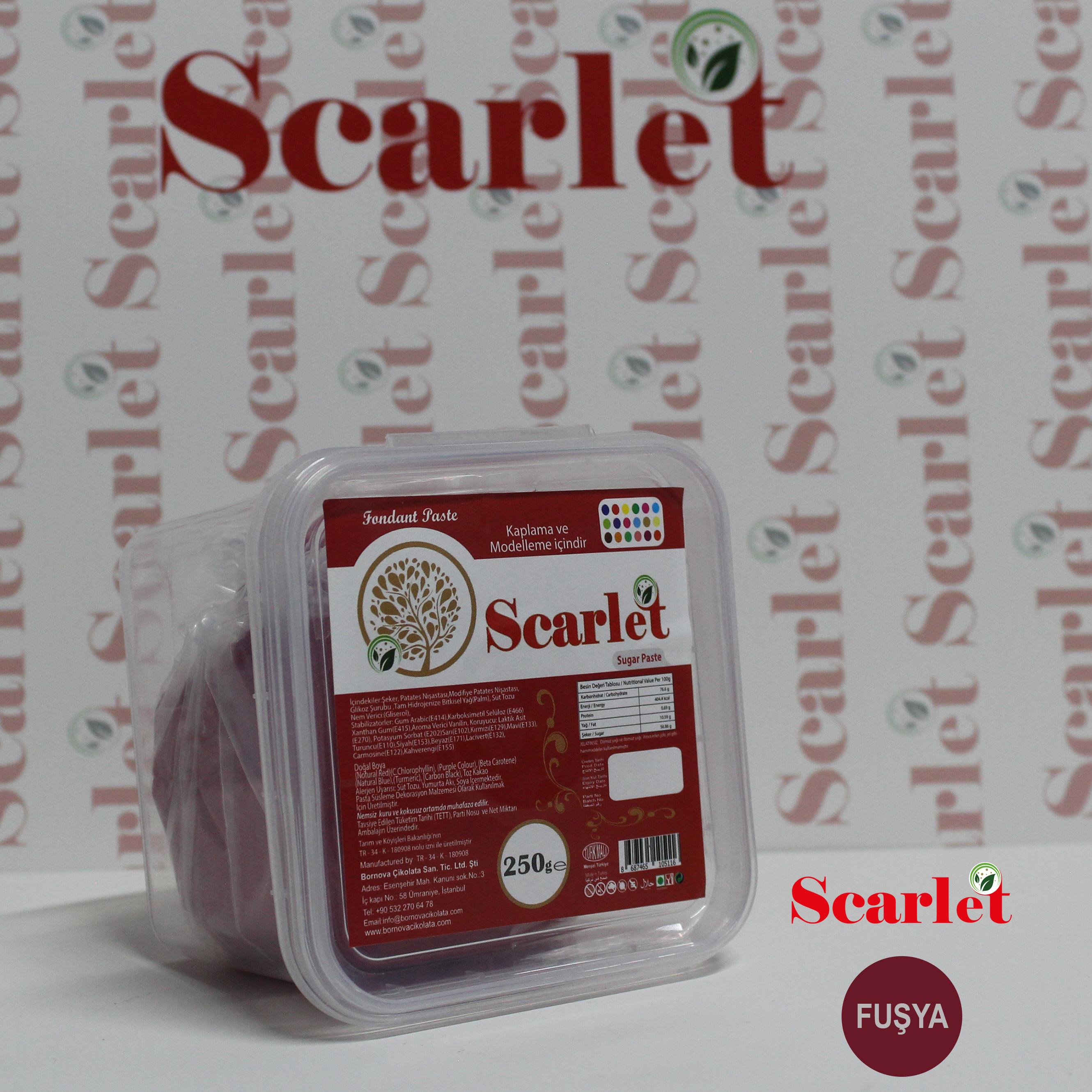 SCARLET FUŞYA ŞEKER HAMURU (250 GR)