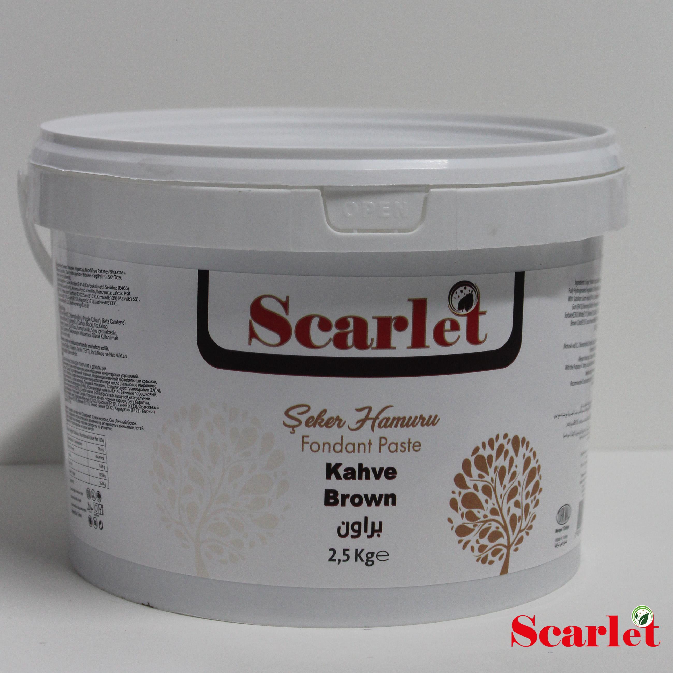 SCARLET KAHVERENGİ ŞEKER HAMURU ( 2,5 KG)