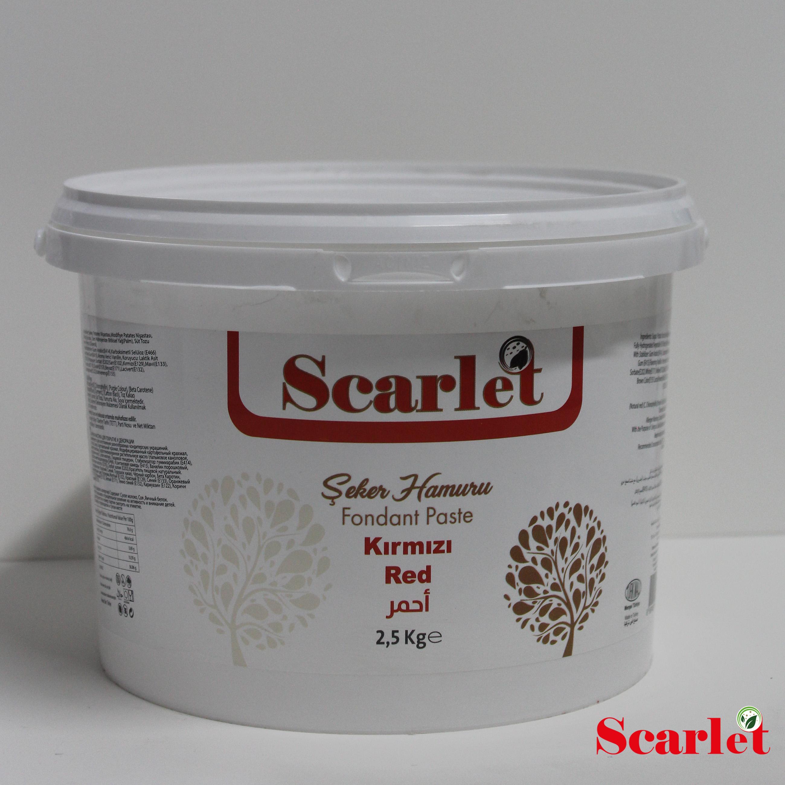 SCARLET KIRMIZI ŞEKER HAMURU ( 2,5 KG)