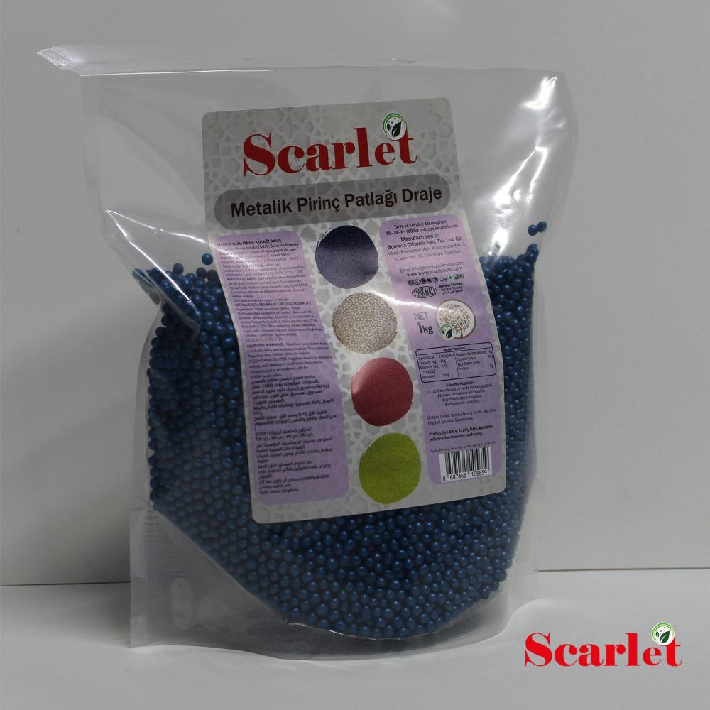 SCARLET METALİK MAVİ PİRİNÇ PATLAĞI