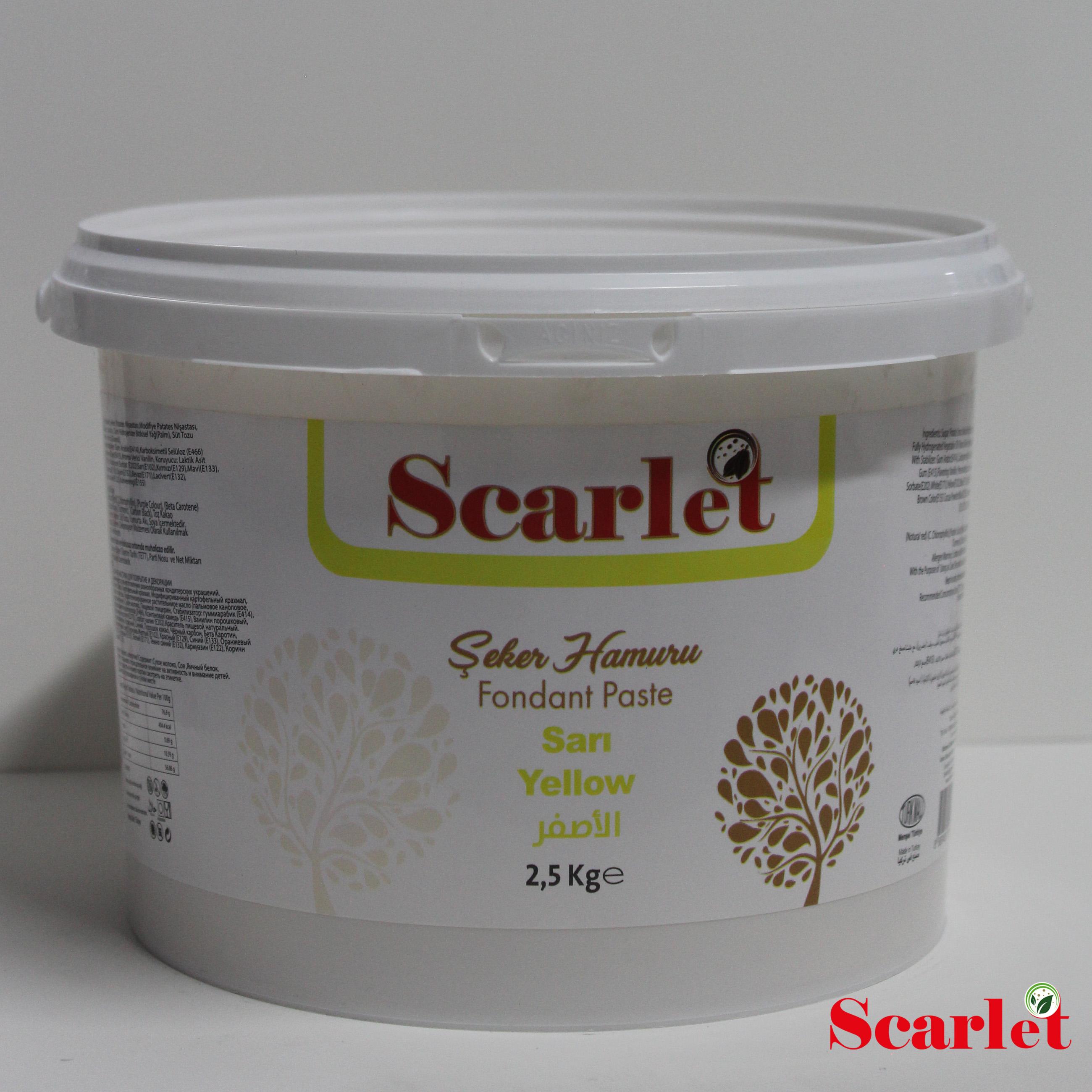 SCARLET SARI ŞEKER HAMURU ( 2,5 KG)