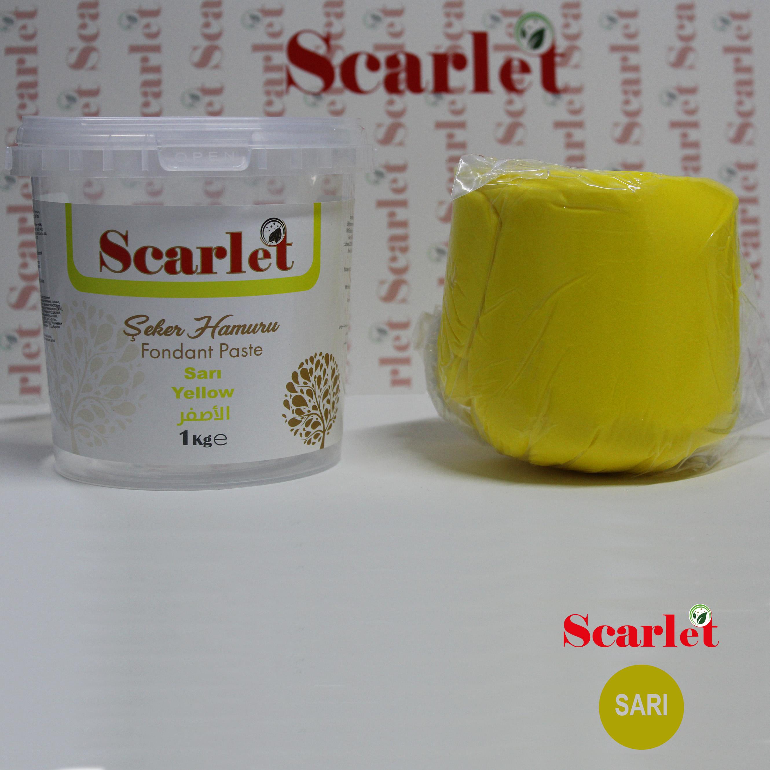 SCARLET SARI ŞEKER HAMURU (1 KG)