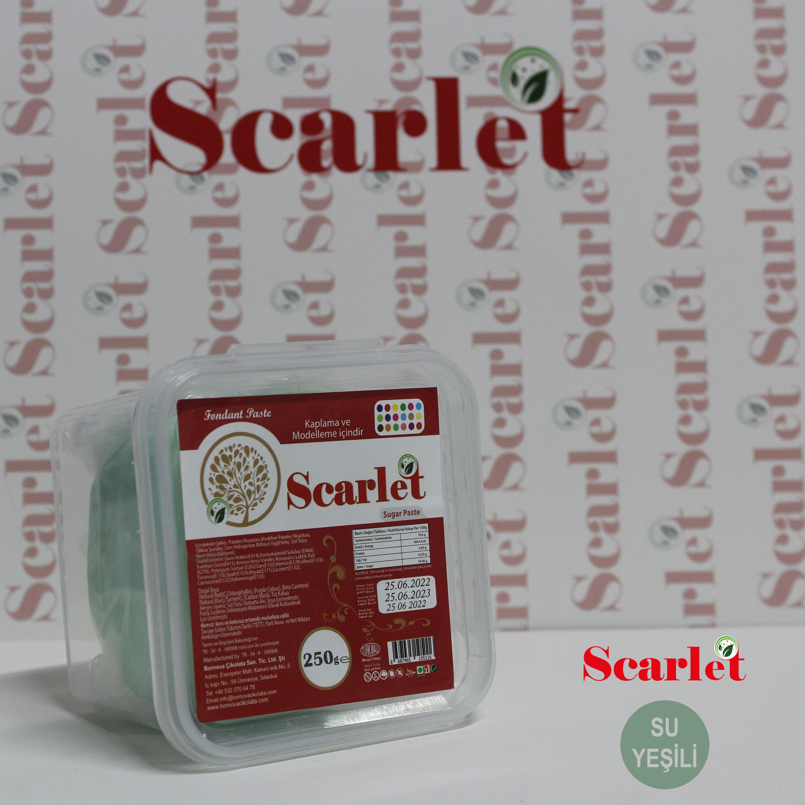 SCARLET SU YEŞİLİ ŞEKER HAMURU (250 GR)