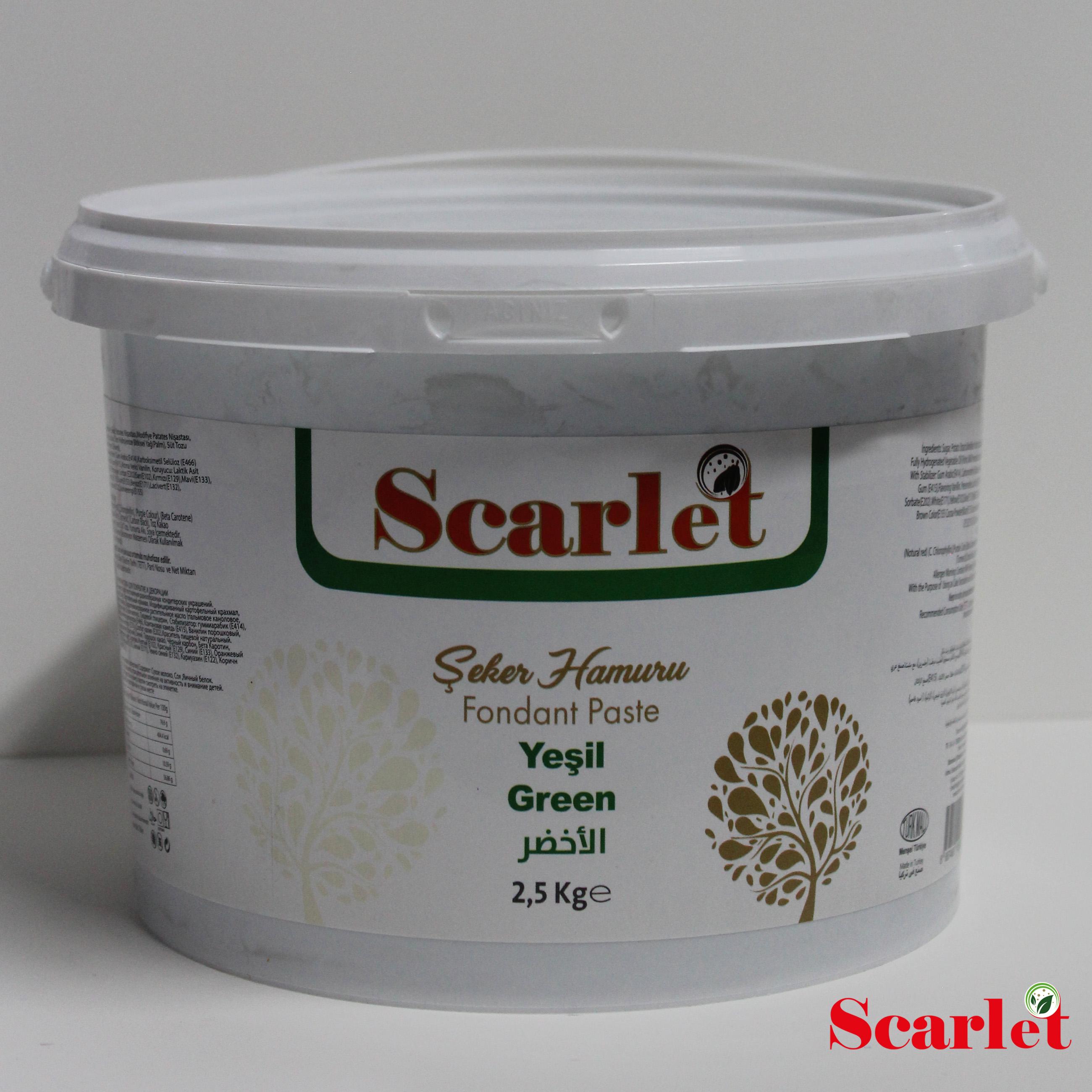 SCARLET YEŞİL ŞEKER HAMURU ( 2,5 KG)