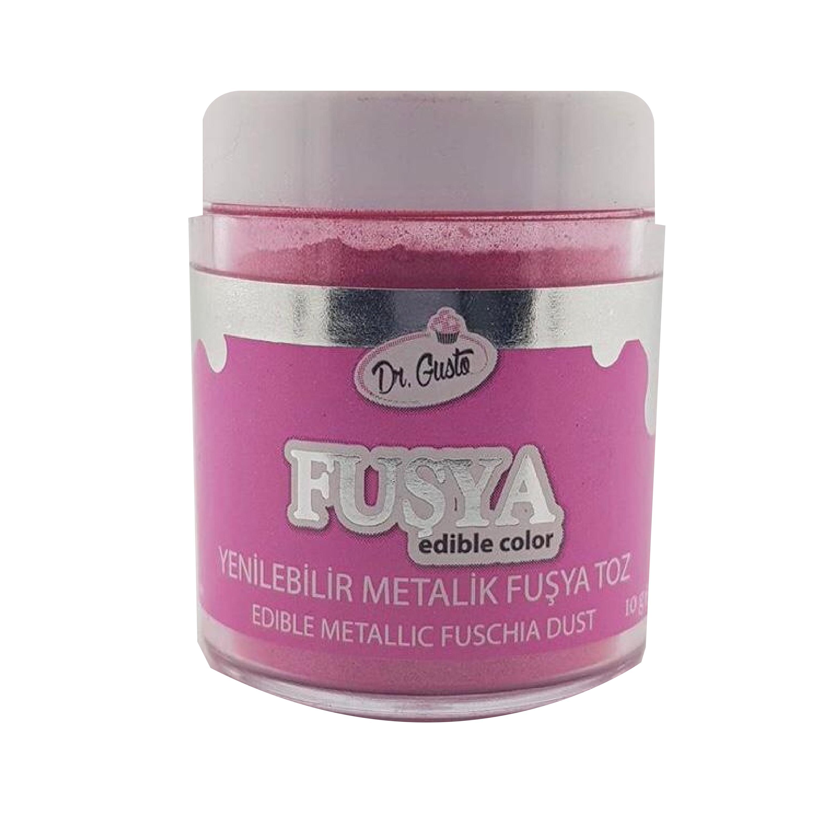 Yenilebilir Metalik Fuşya Toz Gıda Boyası  10 Gr