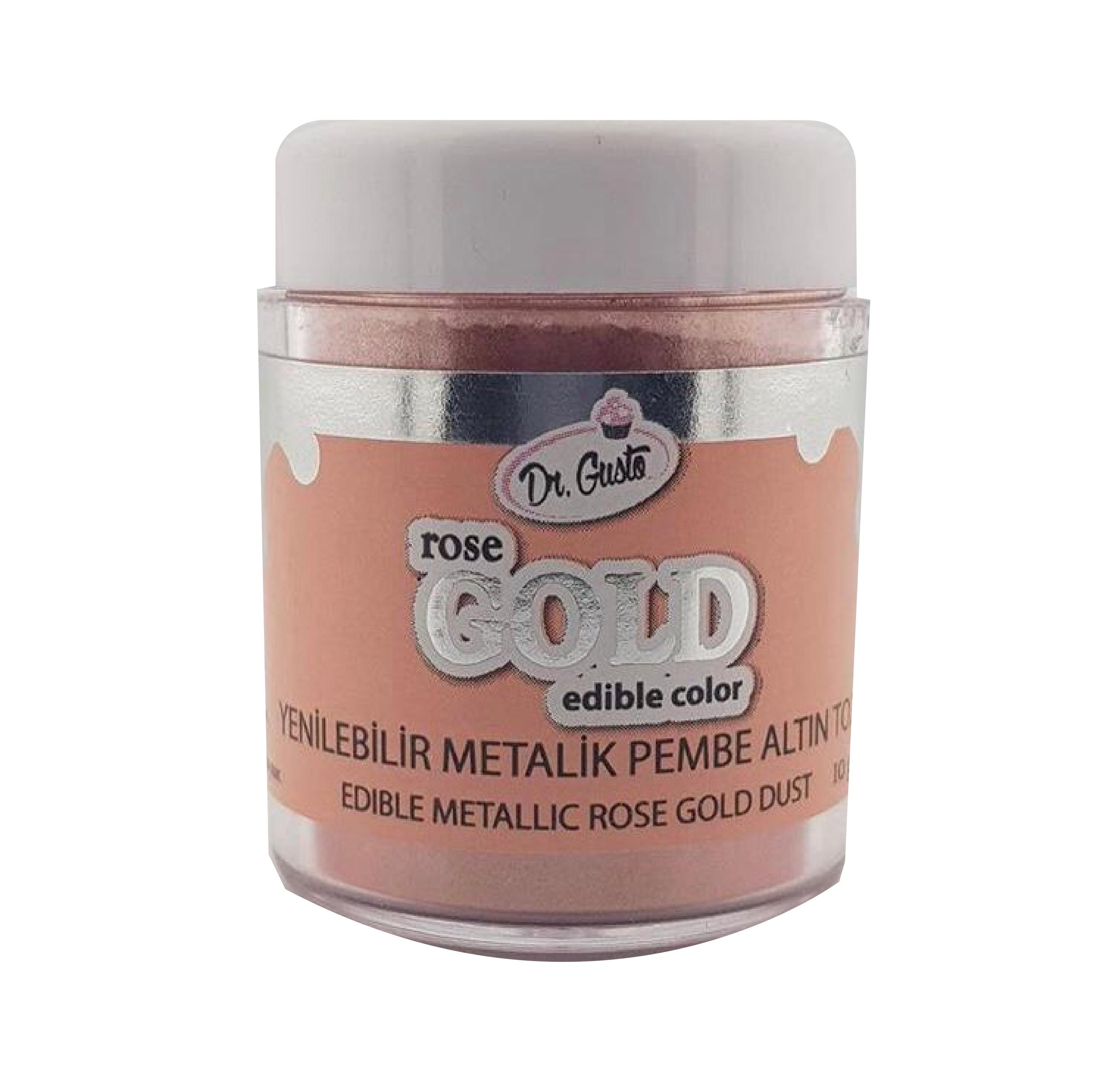 Yenilebilir Metalik Rose Gold Toz Gıda Boyası  10 Gr