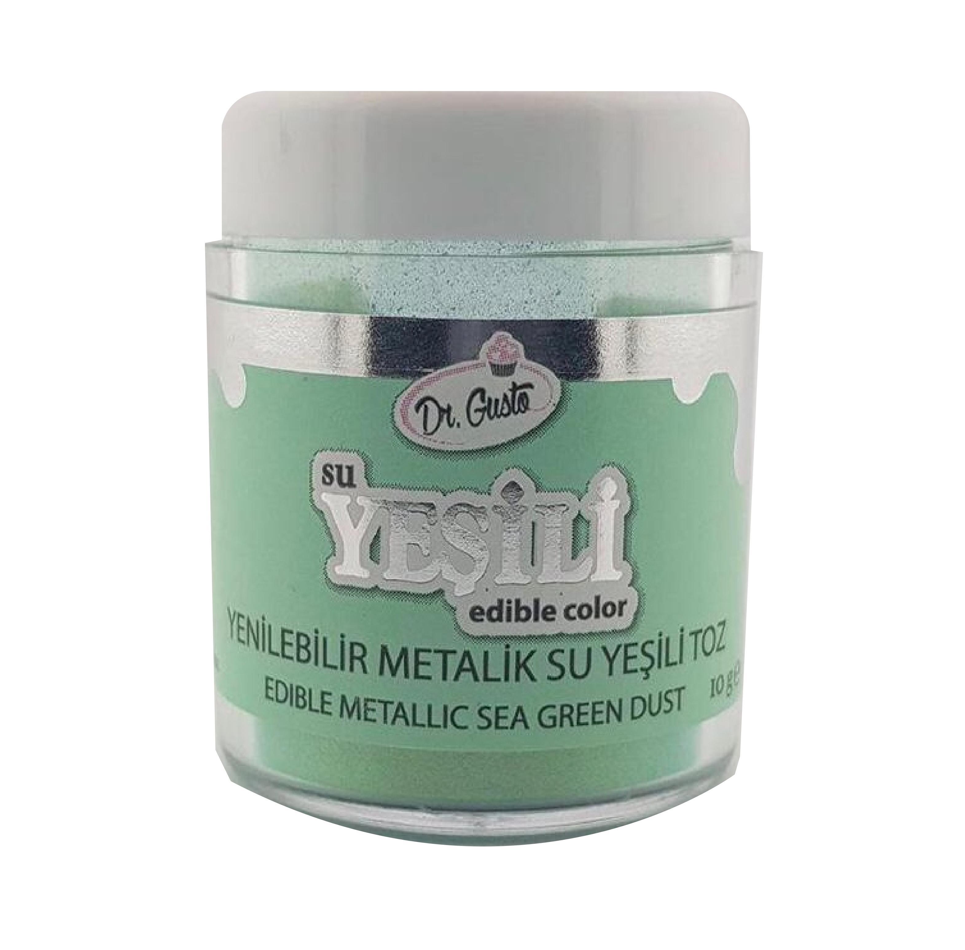 Yenilebilir Metalik Su Yeşili Toz Gıda Boyası 10 Gr