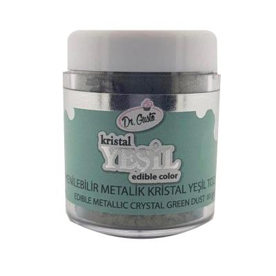 Yenilebilir Metalik Kristal Yeşil Toz Gıda Boyası  10 Gr